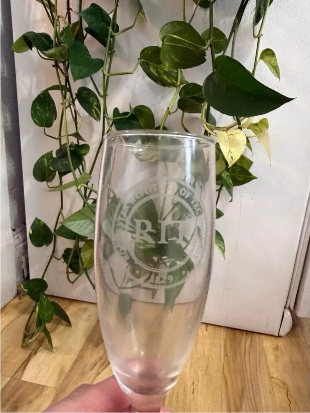 Clear Crystal Champagne Flute - Elegant Glass Stemware